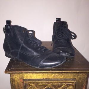 Clark's Indigo Leather Booties